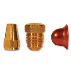 Mid-America Fittings 253X3 Service Tee, 1/8 in FIP x 1/8 in MIP x 3/16 in Flared, Brass