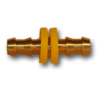 Midland Metal 29PO8-4 Push-On Splicers, MAF/USA HOSE BARB, 1/4 Push On Hose Splicer, MAF/USA Brass Fittings