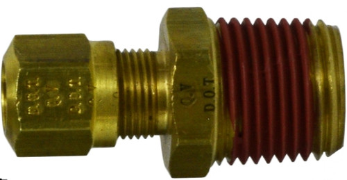 Midland Metal 38069 Adapter, 3/16 in Tube x 1/16 in MIP, Brass