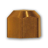 Midland Metal 40-4 MAF/USA Flare Cap, MAF/USA FLARE, 1/4 Flare Cap, MAF/USA Brass Fittings