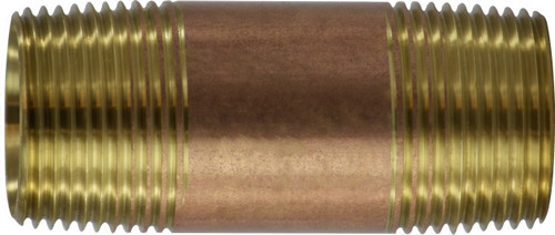 Midland Metal 40119 Pipe Nipple, 1 in MPT x 1 in MPT, 24 in, Brass