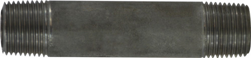 Midland Metal 51042 Seamless Pipe Nipple, 3/8 in MPT x 3/8 in MPT, 2 in L, Stainless Steel, SCH 80 Schedule