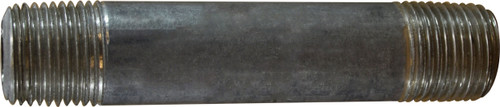 Midland Metal 51064 Seamless Pipe Nipple, 1/2 in MPT x 1/2 in MPT, 3 in L, Stainless Steel, SCH 80 Schedule