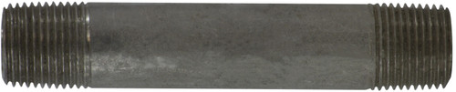 Midland Metal 52042 Seamless Pipe Nipple, 3/8 in MPT x 3/8 in MPT, 2 in L, Stainless Steel, SCH 80 Schedule