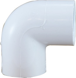 Midland Metal 55725 90 deg Elbow, 2 in Slip x 2 in Slip, PVC, White, SCH 40 Schedule