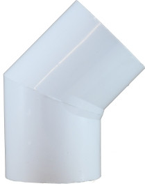 Midland Metal 55729 45 deg Elbow, 3/4 in Slip x 3/4 in Slip, PVC, White, SCH 40 Schedule