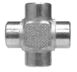 Midland Metal 56528 Pipe Cross, 1/2 in FPT x 1/2 in FPT x 1/2 in FPT x 1/2 in FPT, Steel