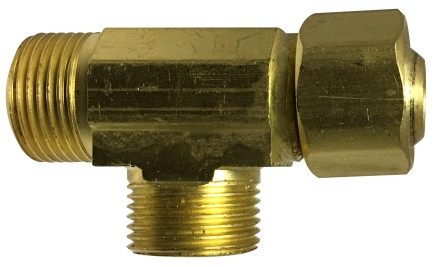 Midland Metal 1/4 x 3/8 Compression Swivel Tee - 935044