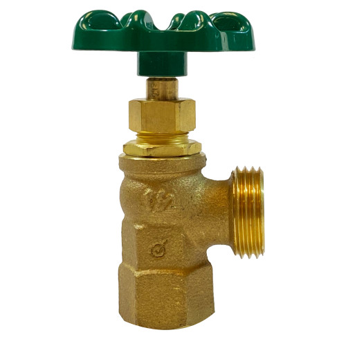 Midland Metal 942132LF Angle Hose Boiler Drain Valve, 1/2 x 3/4 in Nominal Pipe, FIP Connection
