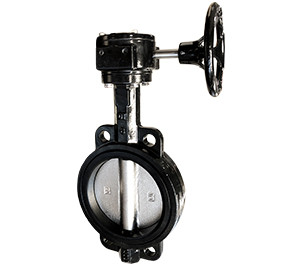 Midland Metal 9650G6 Butterfly Valve, 6 in Nominal, Flangeless, Ductile Iron Body