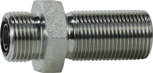 Midland Metal FS270044 Male Union Connector, O-Ring Face Seal Adapters, 9/16-18x9/16-18 Morfsxmjic St Blkhd, Hydraulics