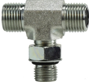 Midland Metal FS680366 Male Branch Tees, O-Ring Face Seal Adapters, 11/16-16x9/16-16 Morfsxmor Brc T, Hydraulics