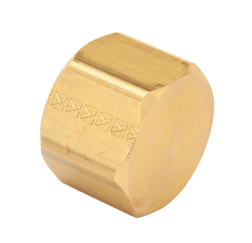 Mid-America Fittings LF108-2 Barstock Cap, 1/8 in FPT, 0.47 in, Brass