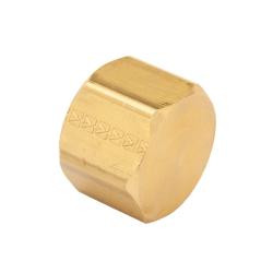 Mid-America Fittings LF108-8 Barstock Cap, 1/2 in FPT, 0.78 in, Brass