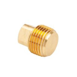 Mid-America Fittings LF117-2 Slotted Head Plug, 1/8 in MPT, Brass