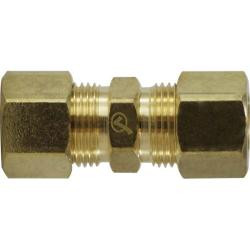 Mid-America Fittings LF262X5 Union, 5/16 in Compression x 5/16 in Compression, Brass
