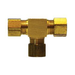 Mid-America Fittings LF264X8 Tee, 1/2 in Compression x 1/2 in Compression x 1/2 in Compression, Brass