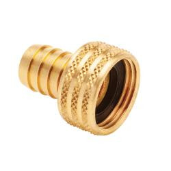 Mid-America Fittings LF29FGH-812 Female Swivel Coupling, 1/2 in Hose Barbed x 3/4 in FHT, Brass