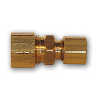 Mid-America Fittings LF62R-106 Reducing Union, 5/8 in Compression x 3/8 in Compression, Brass