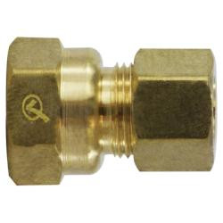 Mid-America Fittings LF66-812 Coupling, 1/2 in Compression x 3/4 in FIP, Brass