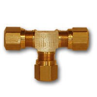 Mid-America Fittings NT64-10 Tee, 5/8 in Tube OD x 5/8 in Tube OD x 5/8 in Tube OD, Brass