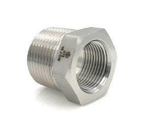 Stainless Adapters SS5406-20-16 Hex Reducer Bushing, 1-1/4 in MNPT x 1 in FNPT, Stainless Steel