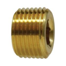 Midland Metal 06115-02NP Countersunk Hex Plug, Pipe, 109Al 1/8 Countrsnk Plug, Brass Fittings