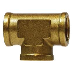 AMC 06231-06 Pipe Tee, 3/8 in FNPTF x 3/8 in FNPTF x 3/8 in FNPTF, Brass