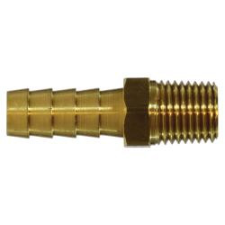 Midland Metal 07001-1208ST Rigid Male Adapter, Hose Barb, 129 3/4 x 1/2 Hose Barb Special-Jerry, Brass Fittings