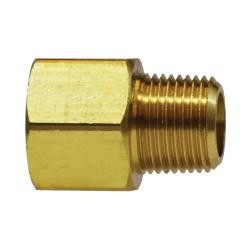 Midland Metal 120A-DD Extender Adapter, Pipe, 1/2 x 1/2 Pipe Adapt Fpt To Mpt, Brass Fittings