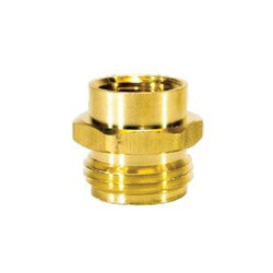 CHAMPION BRASS 18A-12D Straight Rigid Adapter, 3/4 in MGH x 1/2 in Female NPTF, Brass