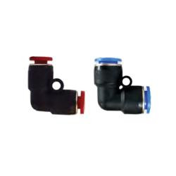 Midland Metal 265PPC-8MM Union 90 Degree Elbow, Metric Push Ins, 8Mm Plastic Pp Union Elbow, Brass Fittings
