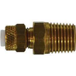 CHAMPION BRASS 268PF-4B Adapter, 1/4 in Tube OD x 1/4 in MPT, Brass