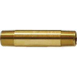Midland Metal 28482 Long Nipple, 1/4 in 1/4 in, 4 in, Brass
