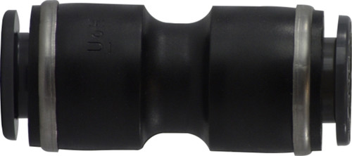 Midland Metal 640604C Reducing Union, 3/8 in Push-In Tube x 1/4 in Push-In Tube, Composite