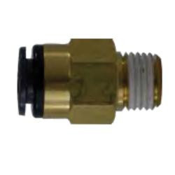 Midland Metal 681206C Straight Connector, 3/4 in Tube OD x 3/8 in Male NPTF, Composite