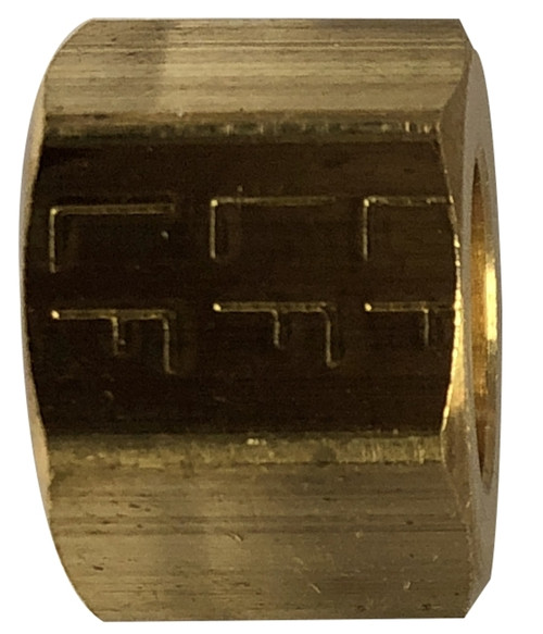 AMC 700061-02 Hex Nut, 1/8 in Compression, Brass