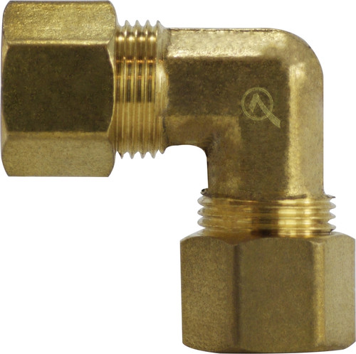 AMC 700065-02 90 deg Reducing Elbow, 1/8 in Compression x 1/8 in Compression, Brass