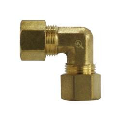 AMC 700065-08 90 deg Reducing Elbow, 1/2 in Compression x 1/2 in Compression, Brass