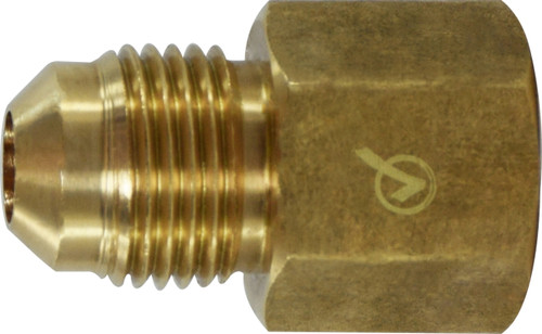 AMC 704046-0406 Adapter, 1/4 in SAE 45 deg Male Flared x 3/8 in FIP, Brass