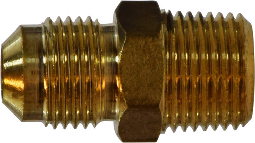AMC 704048-0202 Half Union Adapter, 1/8 in SAE 45 deg Male Flared x 1/8 in MIP, Brass