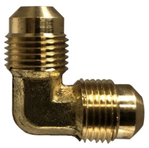 AMC 704055-04 90 deg Union Elbow, 1/4 in 45 deg Flared x 1/4 in 45 deg Flared, Brass