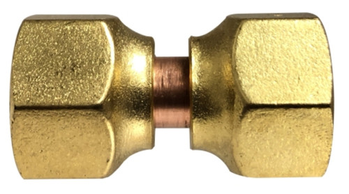 AMC 704070-08 Swivel Coupling, 1/2 in 45 deg Female Flared x 1/2 in 45 deg Female Flared, Brass