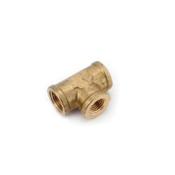 AMC 706206-060604 Reducing Tee, 3/8 in FPT x 3/8 in FPT x 1/4 in FPT, Brass