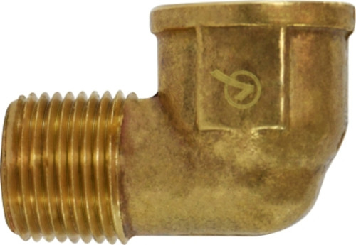 AMC 706216-08 90 deg Street Elbow, 1/2 in FIP x 1/2 in MIP, Brass