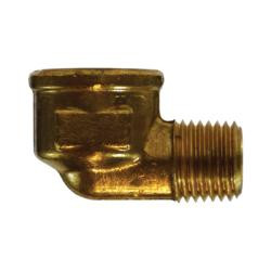 AMC 706228-0806 90 deg Reducing Street Elbow, 1/2 in FIP x 3/8 in MIP, Brass