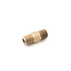 AMC 706322-04 Long Hex Nipple, 1/4 in FPT x 1/4 in FPT, Brass
