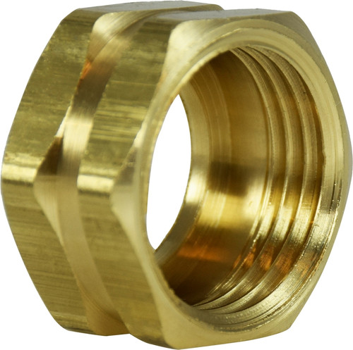 AMC 707406-12 Cut Hex Nut, 3/4 in FGH, Brass