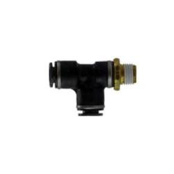 Midland Metal 710406SC Run Tee, 1/4 in Tube OD x 1/4 in Tube OD x 3/8 in MNPTF, Composite