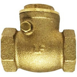 Midland Metal 940360LF Swing Check Valve, 4 in Nominal, FIP x FIP, Brass Body, Import